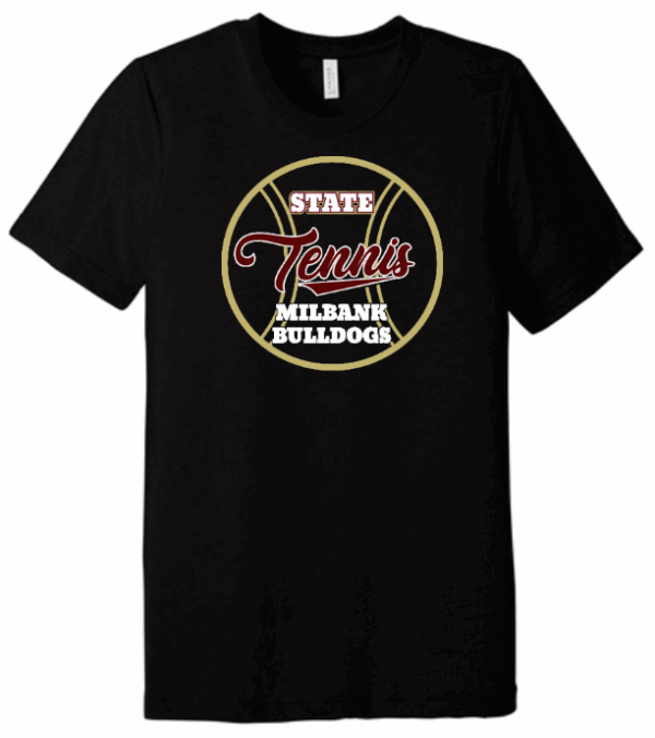 Bulldog State Tennis BELLA+CANVAS Unisex Triblend SS Tee 3413 BLK