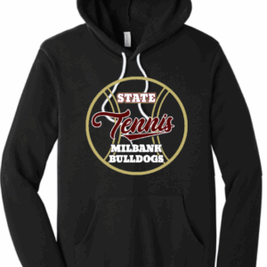 Bulldog State Tennis BELLA+CANVAS Unisex Sponge Fleece Pullover Hoodie 3719 BLK