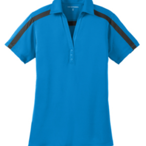 Valley Queen Port Authority Ladies Silk Touch Performance Colorblock Stripe Polo L547