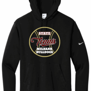 Bulldog State Tennis Nike Club Fleece Sleeve Swoosh Pullover Hoodie NKDR1499 BLK