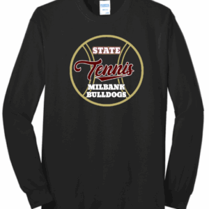 Bulldog State Tennis Port & Company LS Core Blend Tee PC55LS BLK