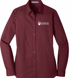 OAHS Port Authority Women's LS Carefree Poplin Shirt LW100
