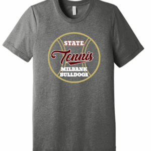Bulldog State Tennis BELLA+CANVAS Unisex Triblend SS Tee 3413 Grey