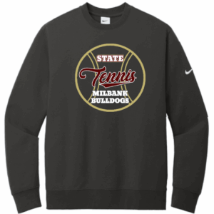 Bulldog State Tennis Nike Club Fleece Sleeve Swoosh Crew NKFD9863 ANTH