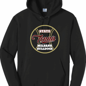 Bulldog State Tennis 7.8oz Fleece Hooded Sweatshirt PC78H BLK
