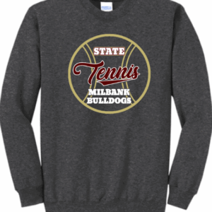 Bulldog State Tennis Port & Company Core Fleece Crewneck Sweatshirt PC78 DGH