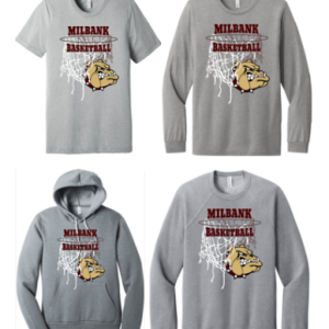 Bulldog Basketball Athletic Heather Bella Canvas