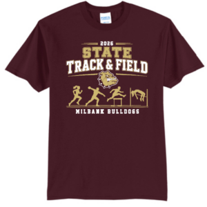 Bulldog State Track P & C 50/50 Tee PC55 AM